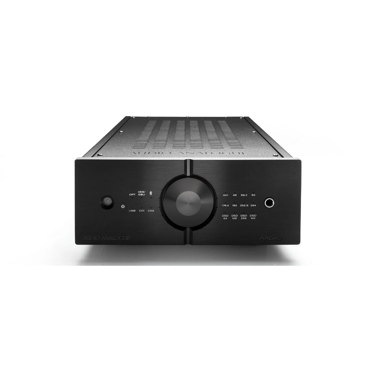 An image of Audio Analogue's AADAC digital to analogue converter in black, with BT.