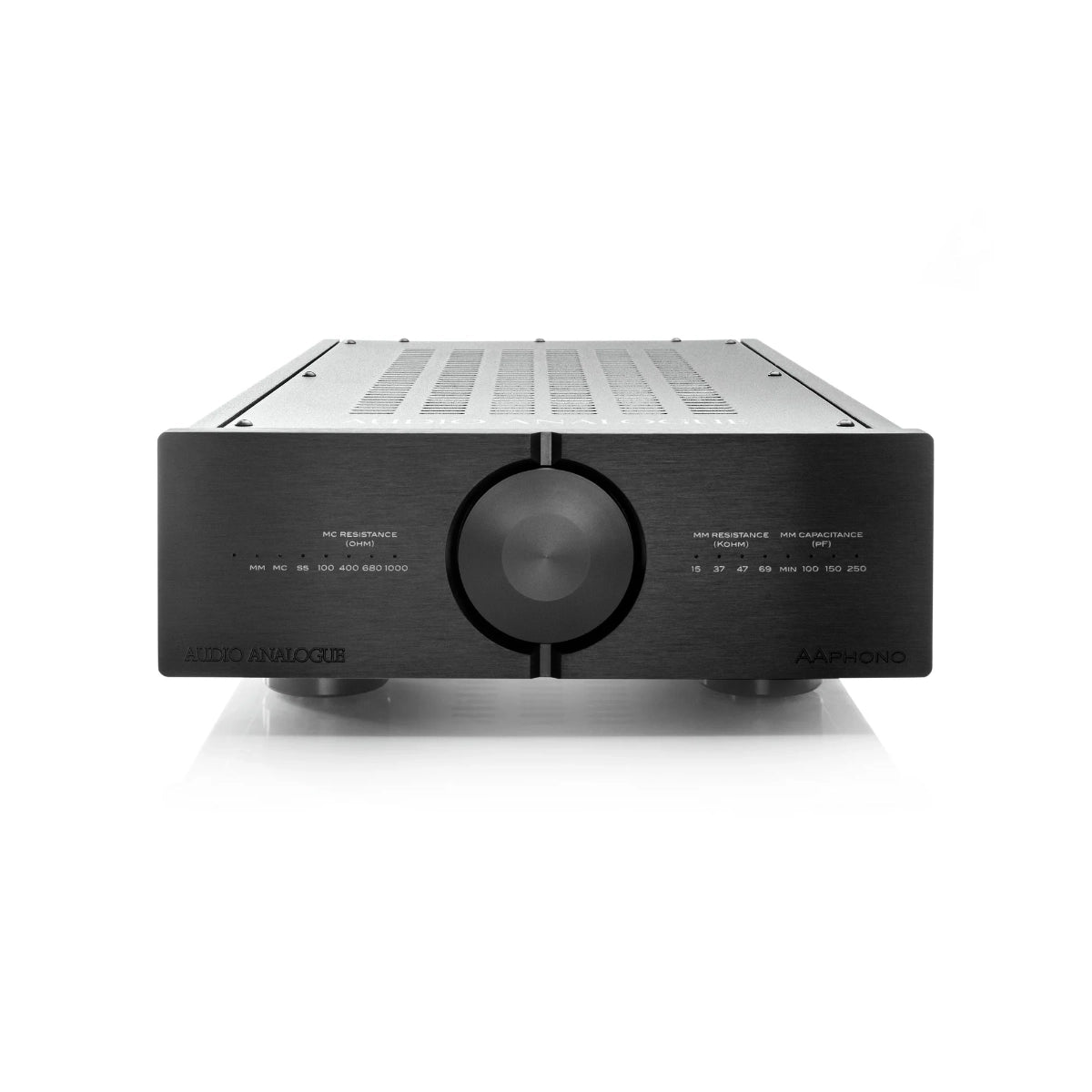 An image of Audio Analogue's AAphono preamplifier in black finish.