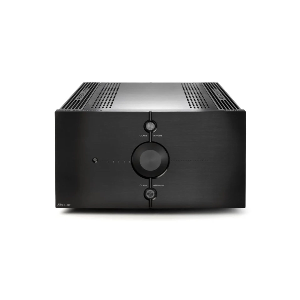 An image of Audio Analogue's Absolute 50w pure class-a integrated amplifier in black finish, RR version.