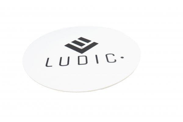 Ludic Anti-static Logo Felt Slipmat White Nostatic