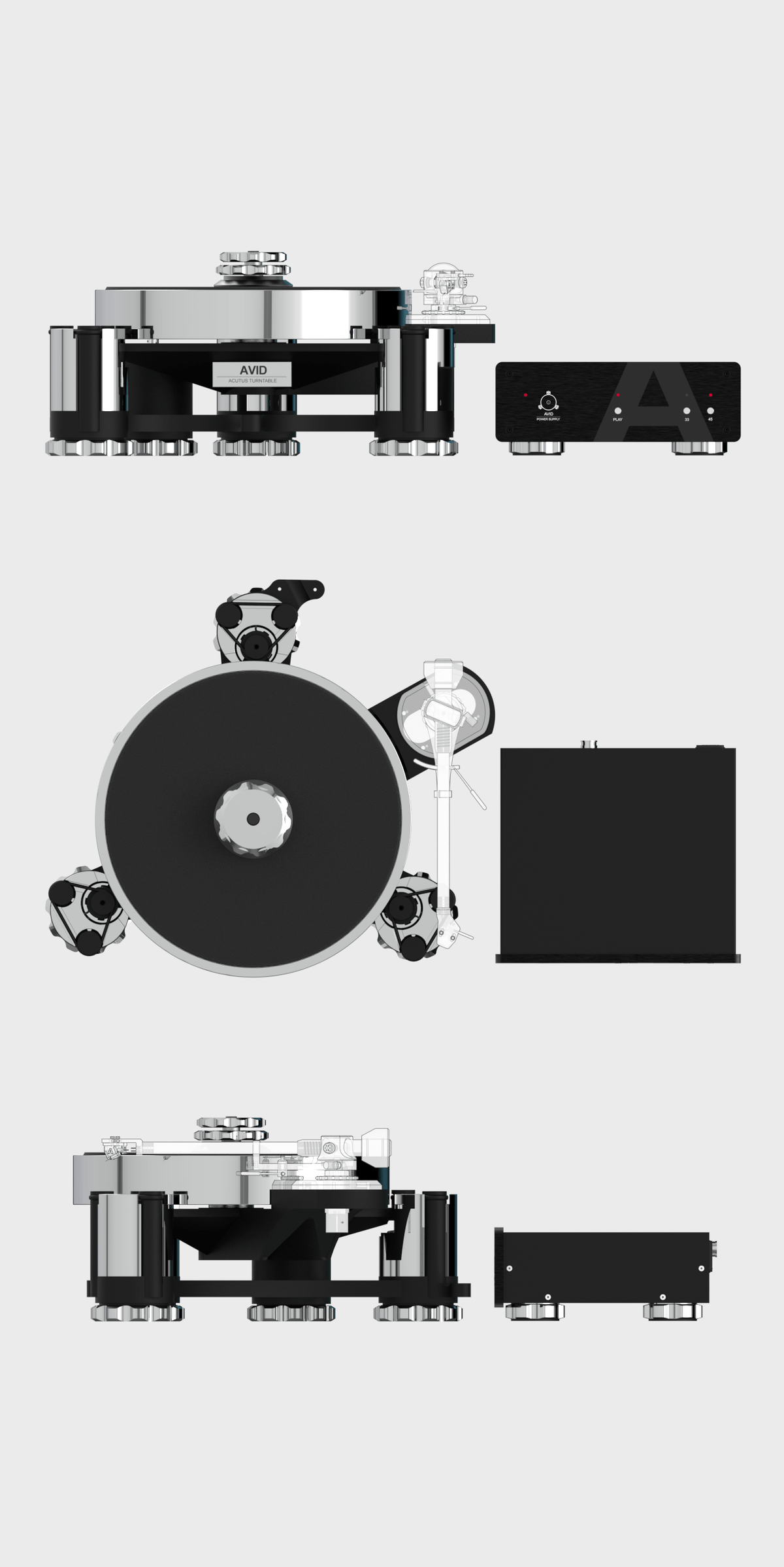 AVID ACUTUS™ Classic - Chrome Turntable