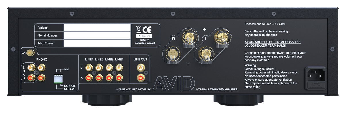 AVID INTEGRA™ Integrated Amplifier - Black or Silver