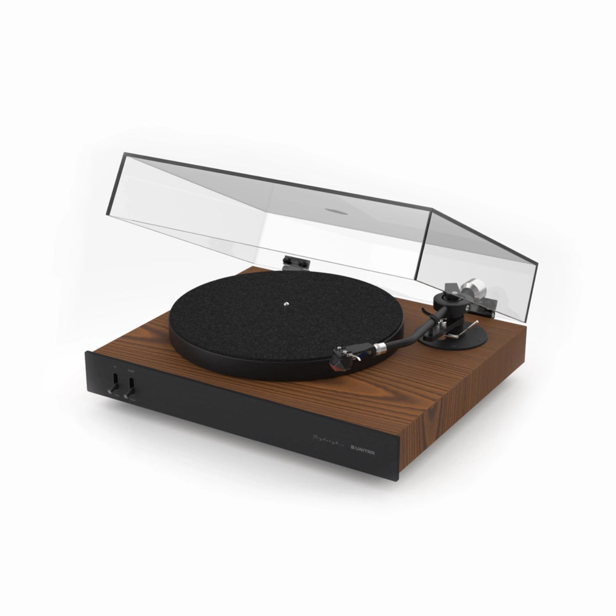 Unitra GSH-630 Fryderyk Direct-Drive Turntable (Black and American Walnut)