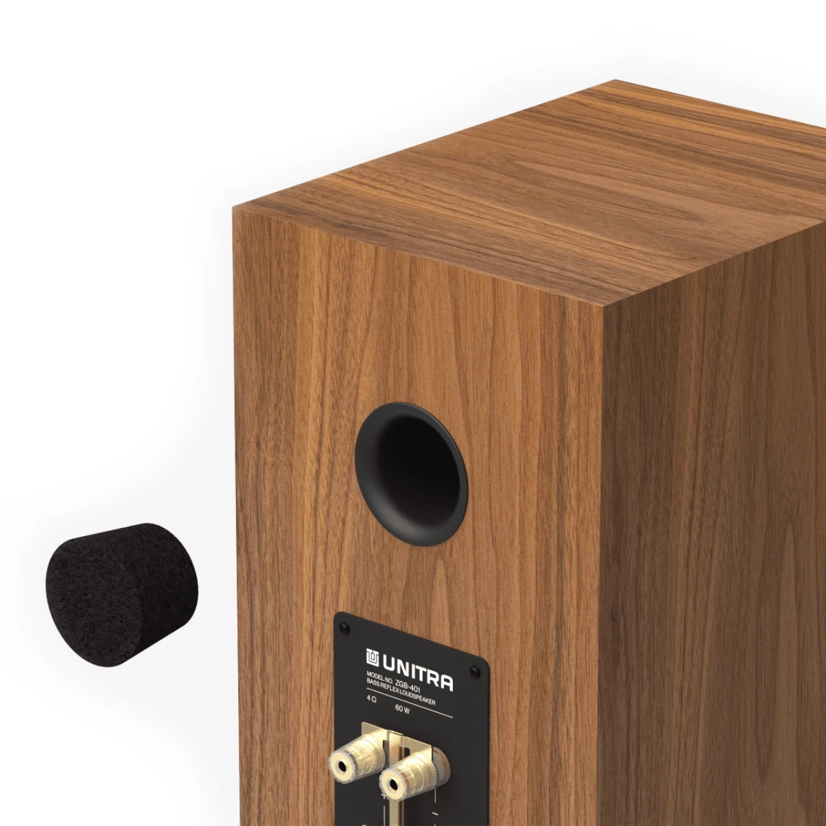 Unitra ZGB-401 Bookshelf Speaker Set (Linen and American Walnut)